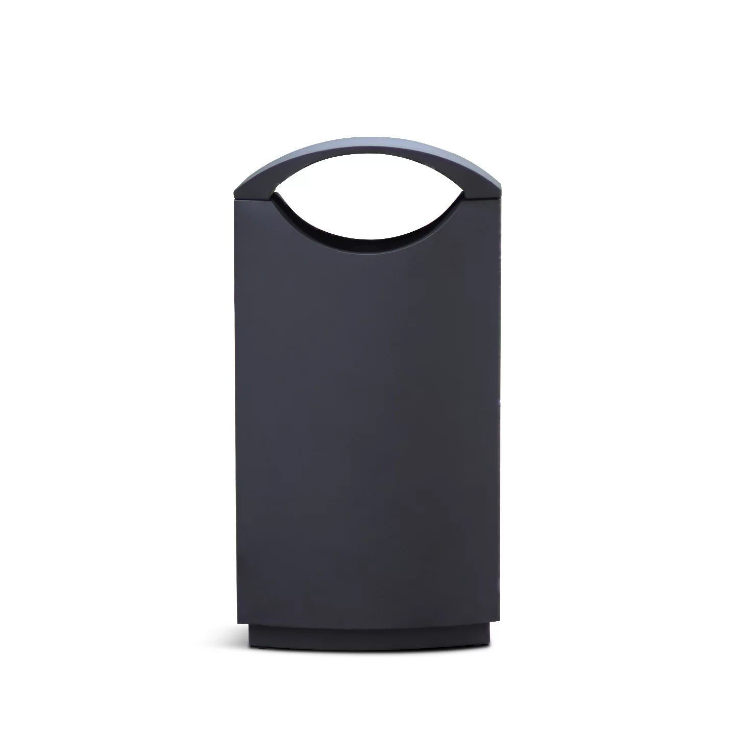 Rear view of OTB-14 commercial steel waste bin