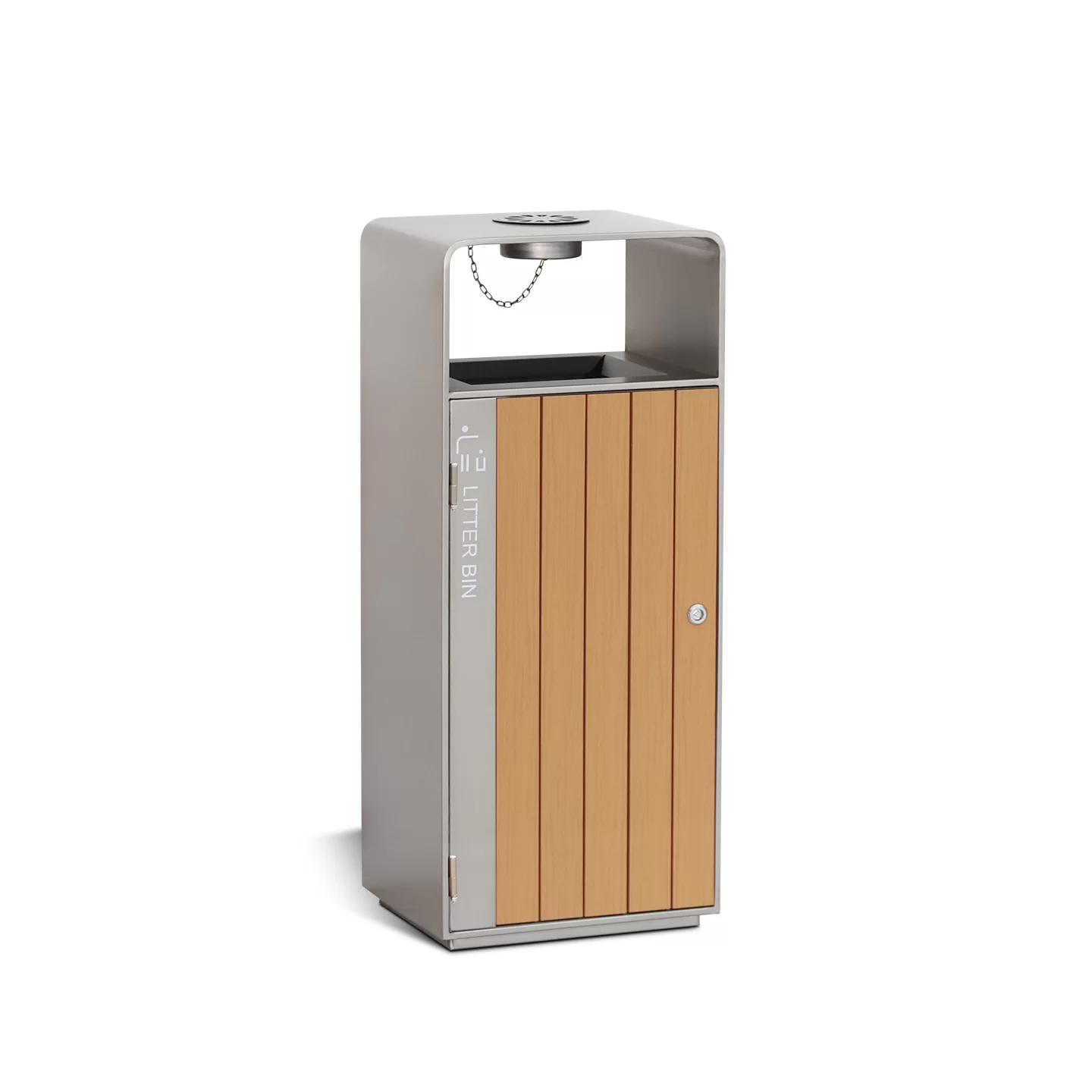 55L stainless steel outdoor trash receptacle with PS slats - OTM-02C.jpg