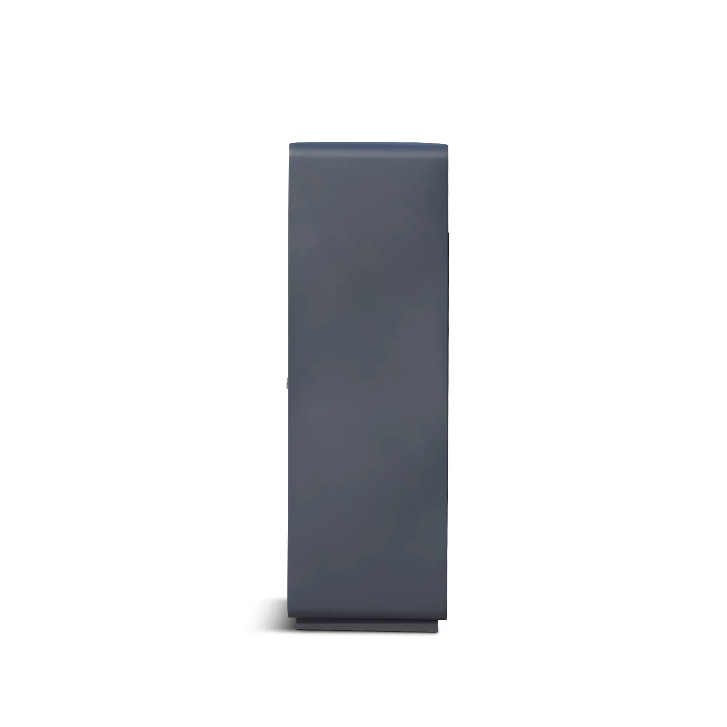 side view of powder-coated galvanized steel outdoor trash bin - OTM-04BM.jpg