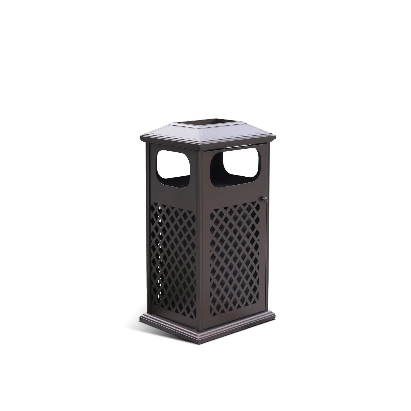 48L cast aluminum outdoor litter bin for parks and resorts - OTL-07