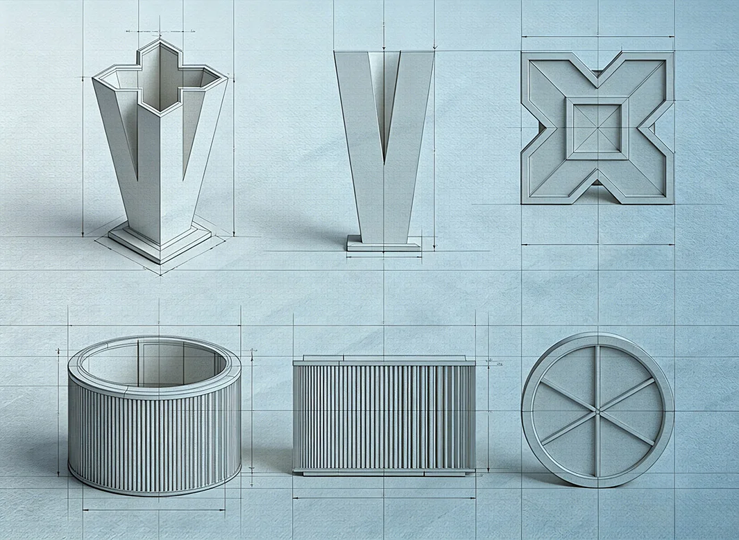 custom metal planters