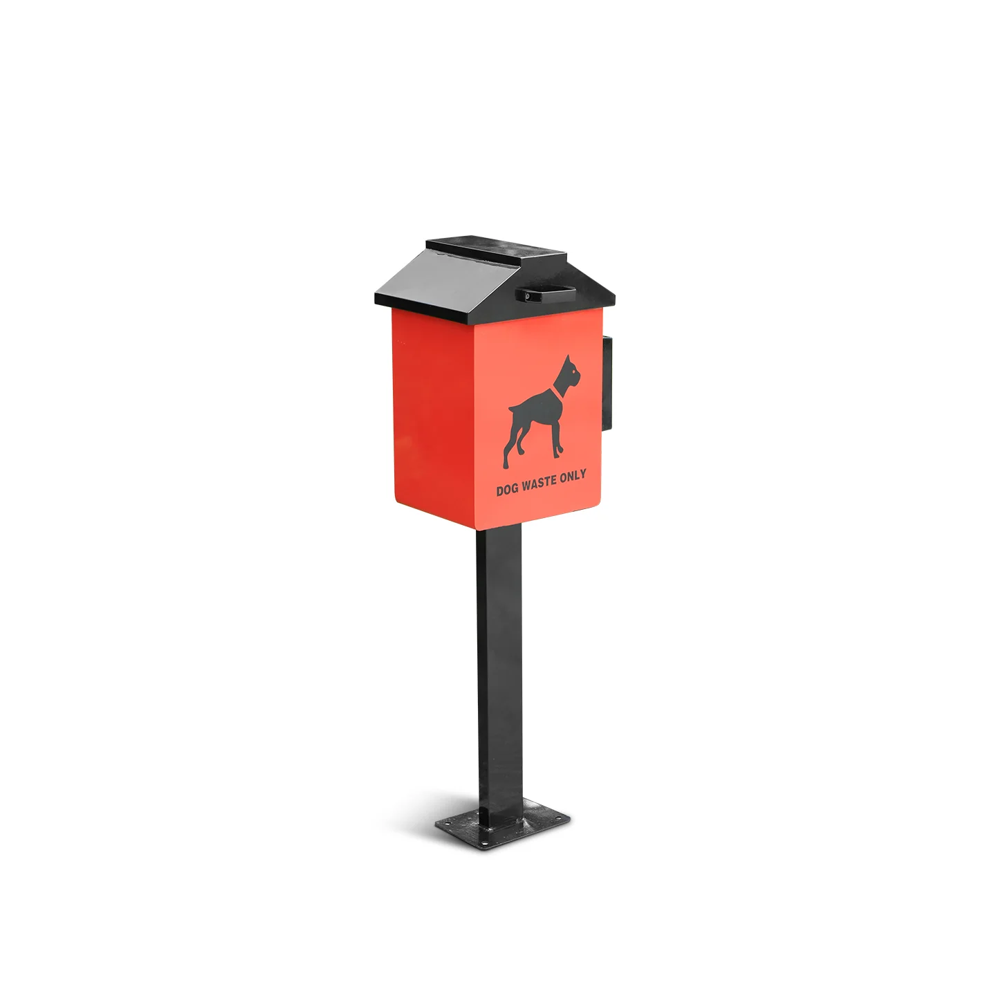 12L galvanized steel outdoor dog waste bin with rainproof lid - OTB-05W
