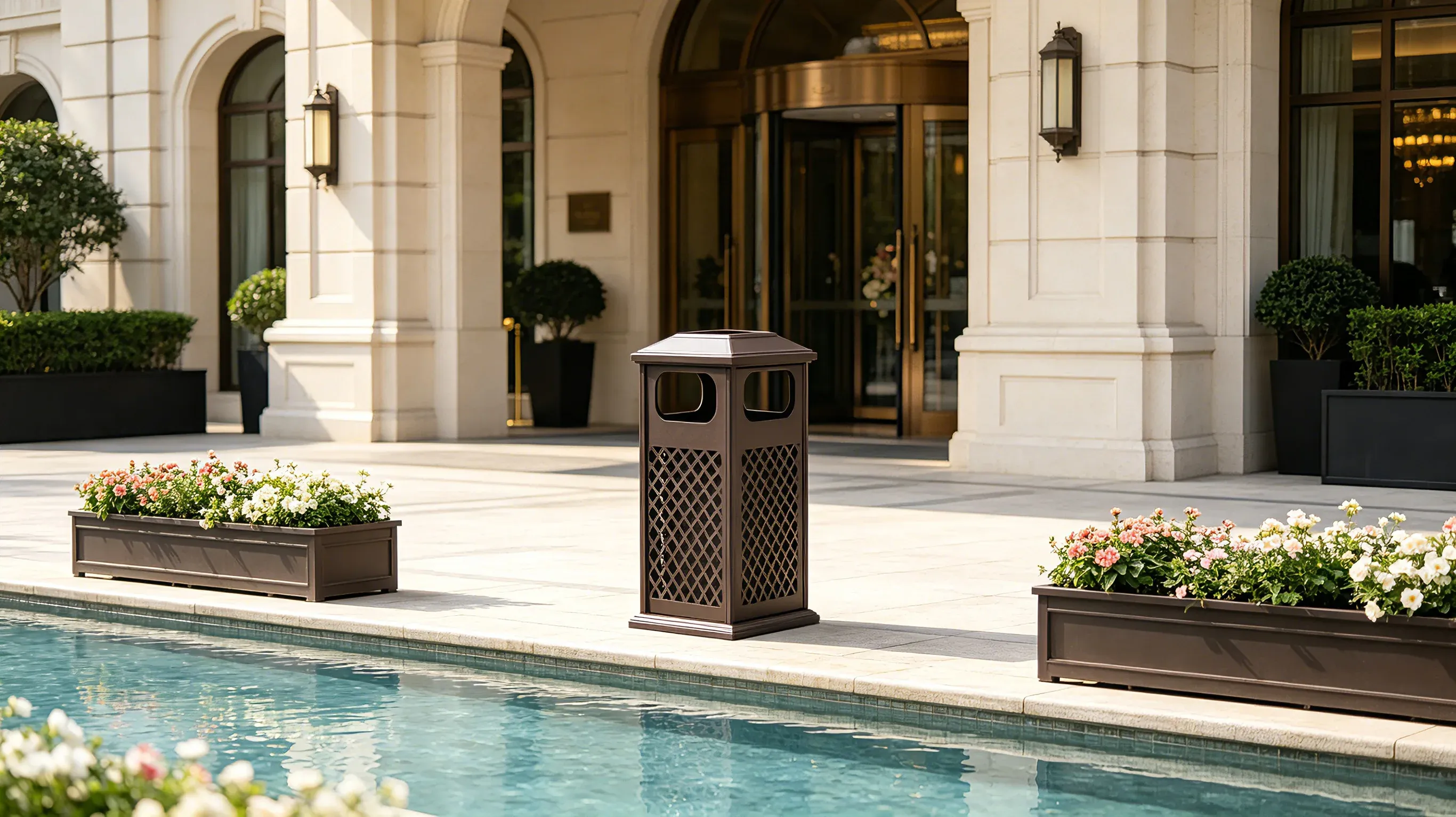 Custom Outdoor Trash Bins with Logo - Size - Color - OEM-Options