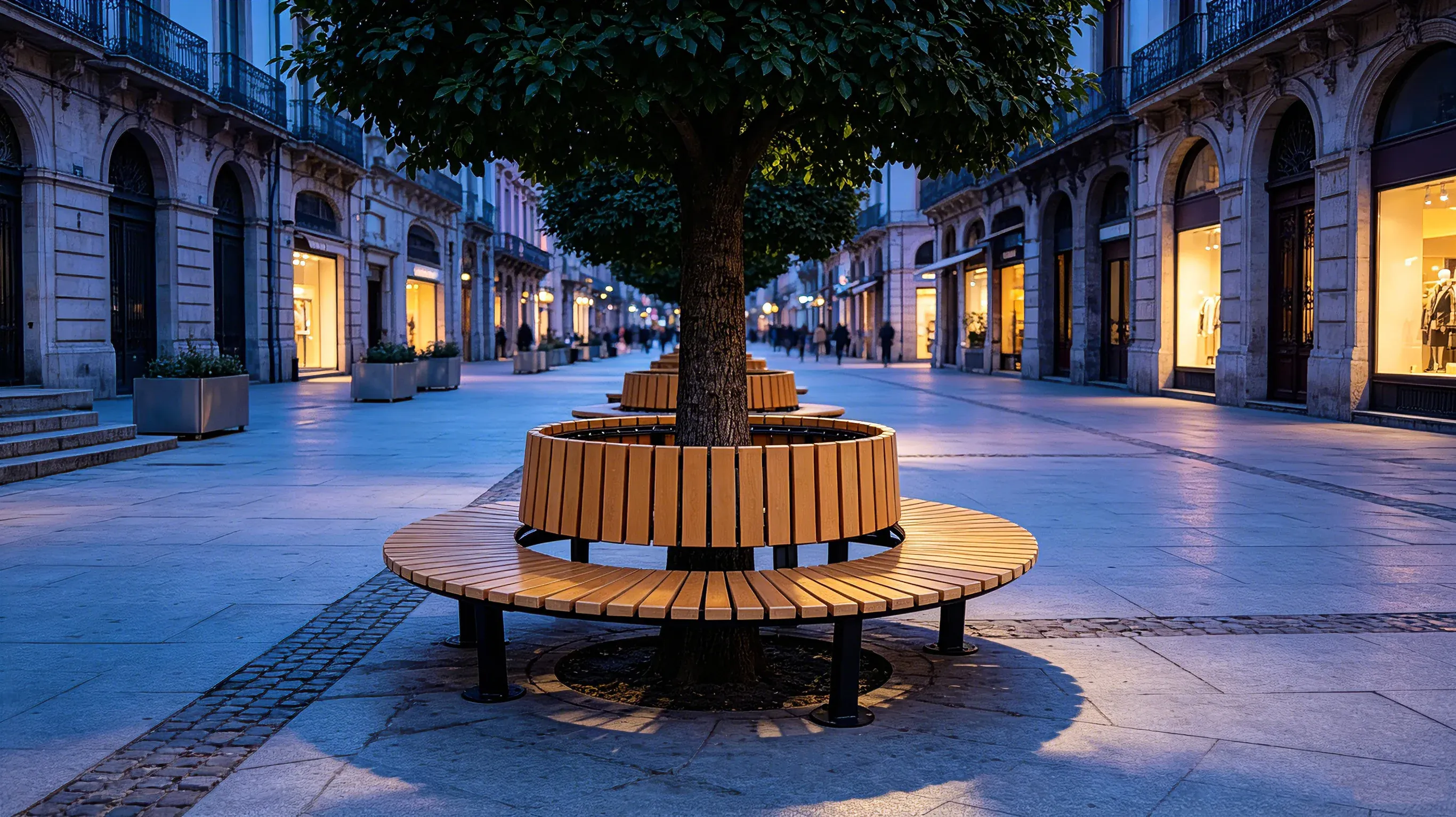 Circular Tree Bench for Parks and Public Spaces