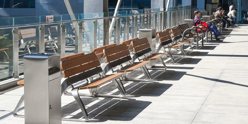 how to secure outdoor trash cans in commercial public spaces